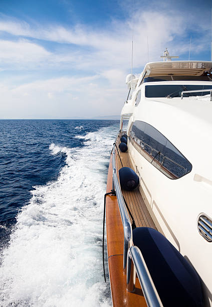 istock Luxury yacht sailing at sea 157638454