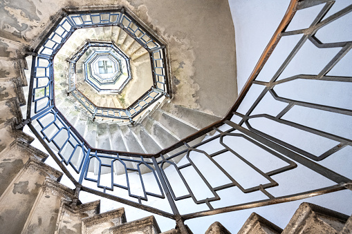 Old spiral stairway from above