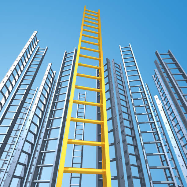 istock Gold ladder to success 157638577