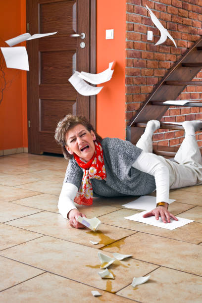 istock Accident on stairs at home 157638661