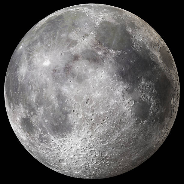 Earth's Full Moon v3 Super high quality (67 Megapixels!) full moon with extreme level of detail and clearly visible craters on the surface and peaks on the grazing angle. satellite view photos stock pictures, royalty-free photos & images