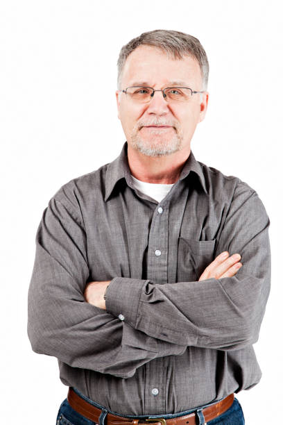 istock Confident senior man with arms crossed 157639151