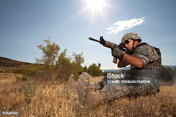 Foto de Soldados Militares Especial De Oportunidades De Fotografar Um Ataque Rifle e mais fotos de stock de 4 de Julho