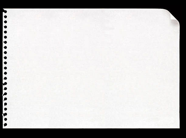 istock Sheet of blank note paper on black 157639369