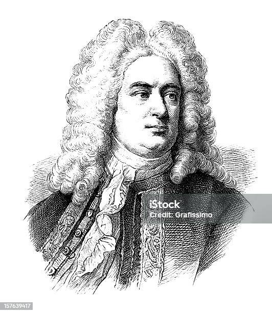 Vetores de Entalhes De Alemão Compositor George Handel De 1870 Frideric e mais imagens de George Handel