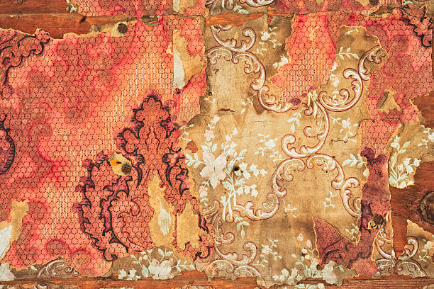 istock Close-up of Old Peeling Wallpaper 157639637