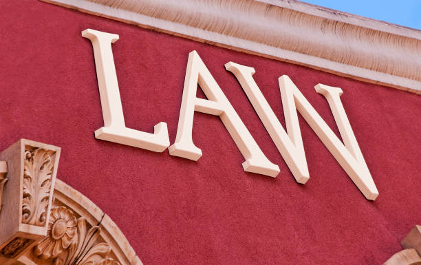 istock Law Sign on Stucco Wall 157639768