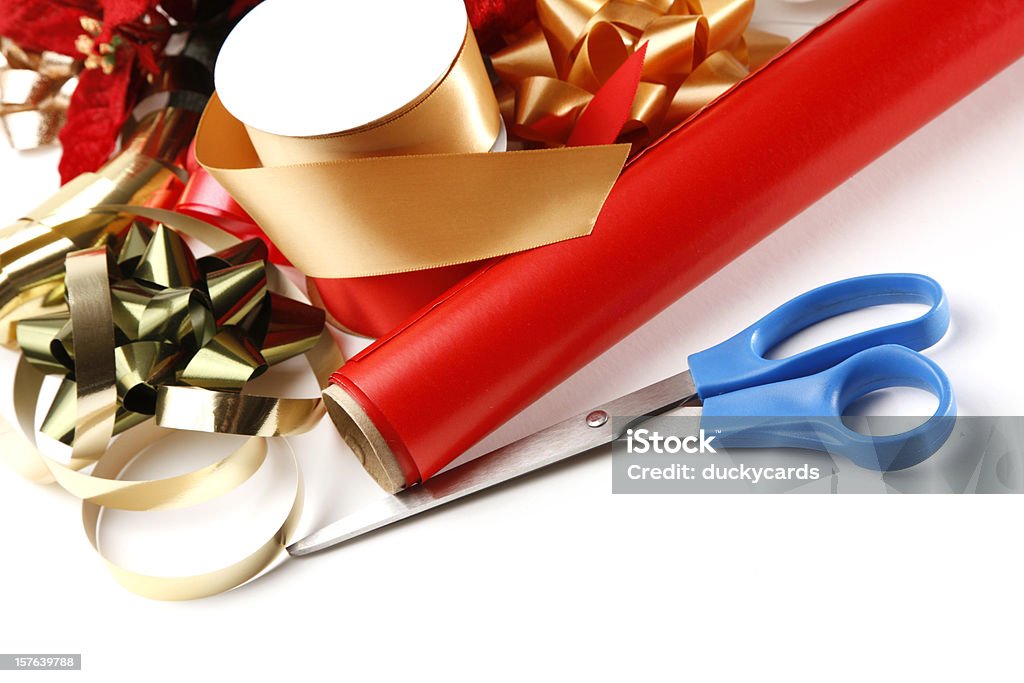 Christmas-Verpackungsmaterial - Lizenzfrei Weihnachtspapier Stock-Foto