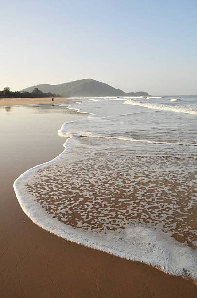 A Beautiful Beach view along Highway and a small town