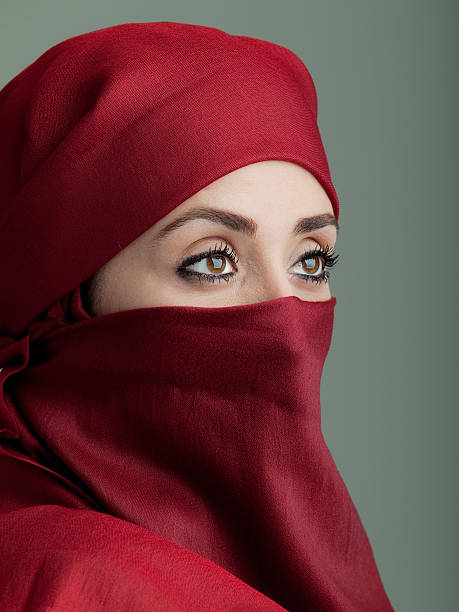 istock Woman in red scarf 157640004