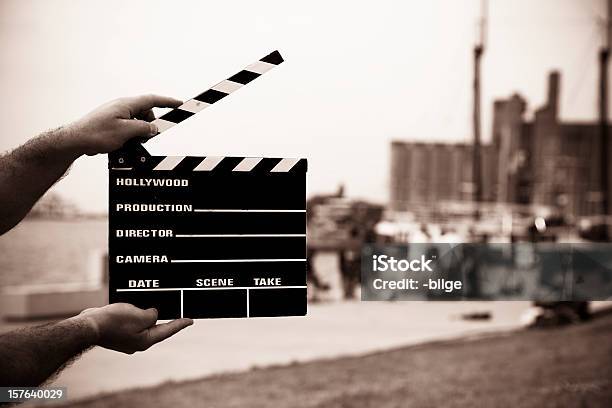 Clapperboard - Fotografias de stock e mais imagens de Indústria Cinematográfica - Indústria Cinematográfica, Claquete de Cinema, Hollywood - Califórnia