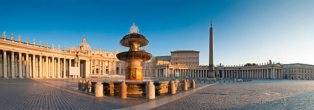 st peter's square, piazza san pietro, città del vaticano, roma - vatican sky summer europe foto e immagini stock