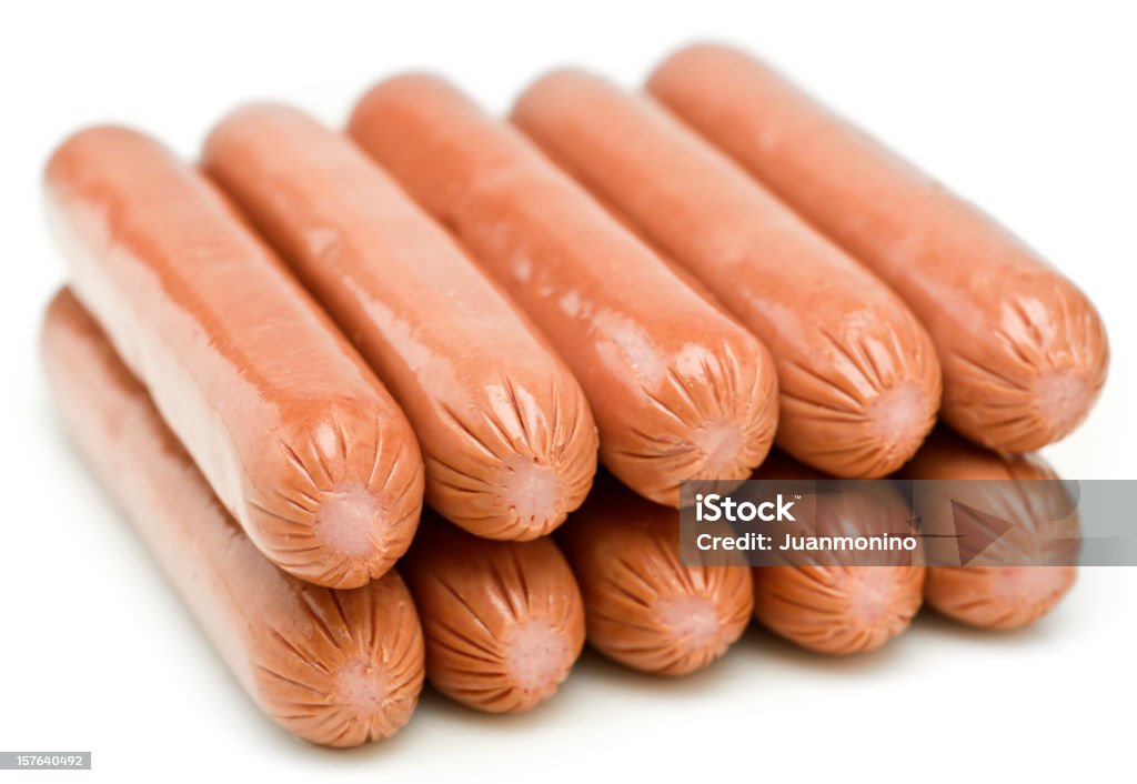 Frango cru Hotdogs - Royalty-free Cachorro-quente Foto de stock