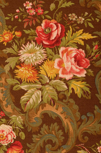 istock Kings Muir Close Up Antique Floral Fabric 157640567