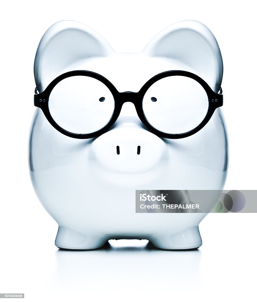 Nerd piggybank - Royalty-free Inteligência Foto de stock