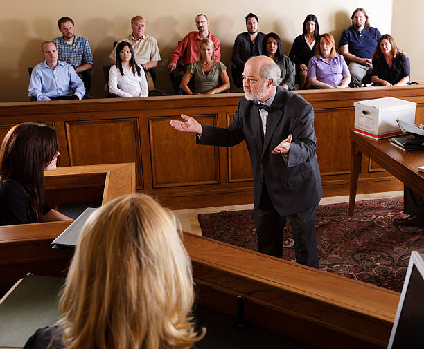 istock Lawyer in a Courtroom 157641029
