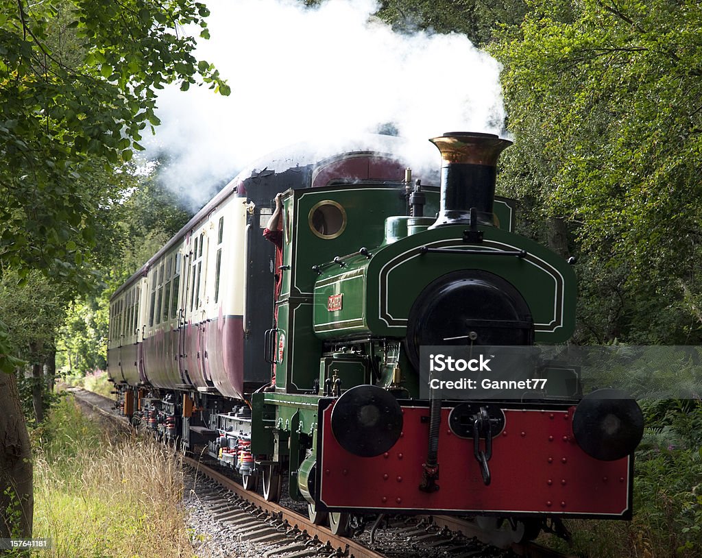 Motor a vapor no Deeside Railway - Foto de stock de Locomotiva a vapor royalty-free