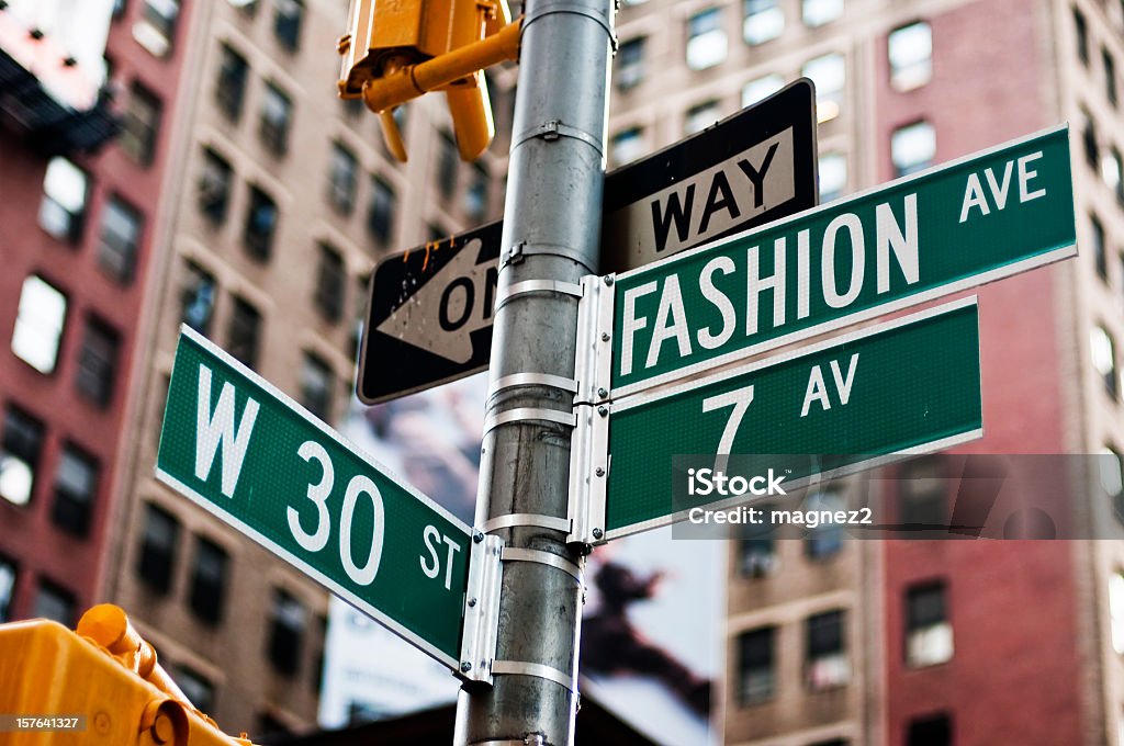 Fashion Avenue Fashion Avenue Street Sign in New York City New York City Stock Photo