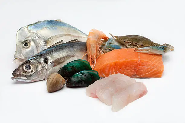 Raw fish composition.