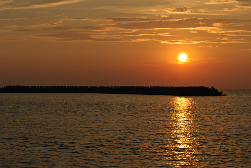 Summer Sunset over Lake Huron at Bayfield, Ontario