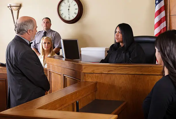 Photo of Lawyer in a Courtroom