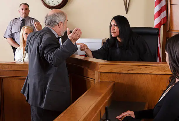 Photo of Lawyer in a Courtroom