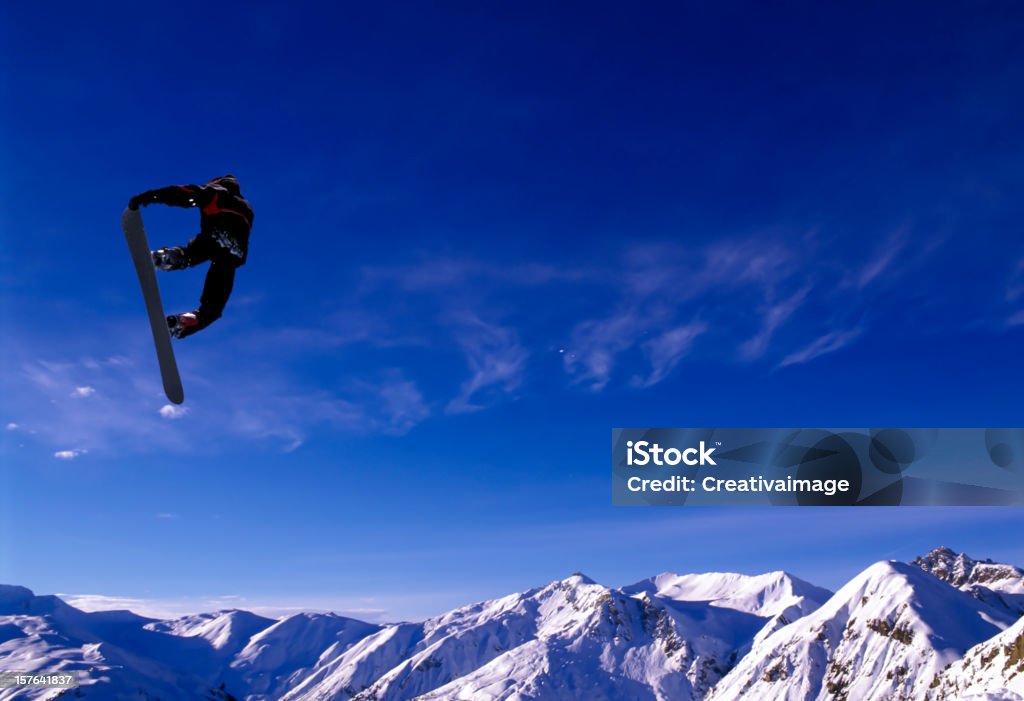 Salto de Snowboard - Foto de stock de Esportes Extremos royalty-free