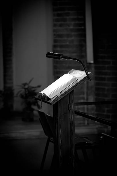 Church Pulpit, Toned Image stock photo