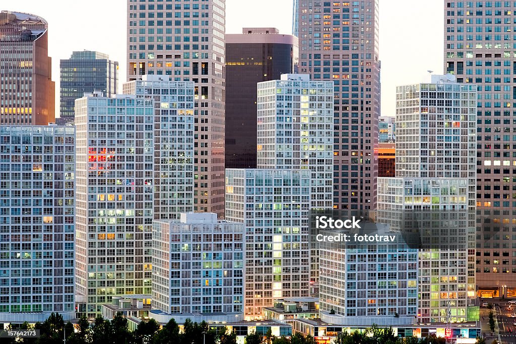 Distrito Central de negocios de Pekín, China cityscape edificios de la ciudad - Foto de stock de Pekín libre de derechos