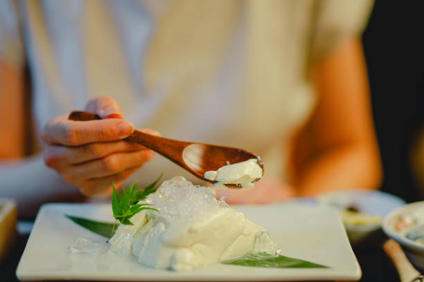 Eat chilled tofu in summer in Kyoto