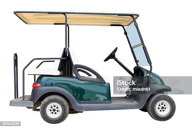 Golf Cart - Fotografie stock e altre immagini di Golf car - Golf car, Scontornabile, Sfondo bianco