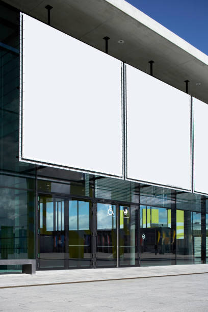 istock Office park entrance shot from outside with empty message spaces 157642406