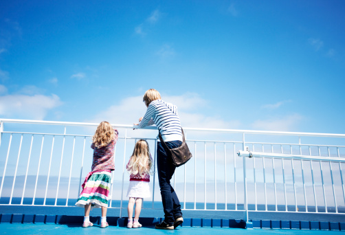 Family on ferry