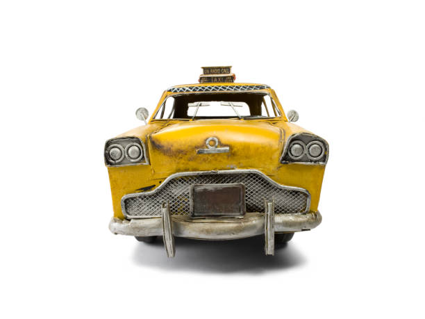 Tin toy taxi car