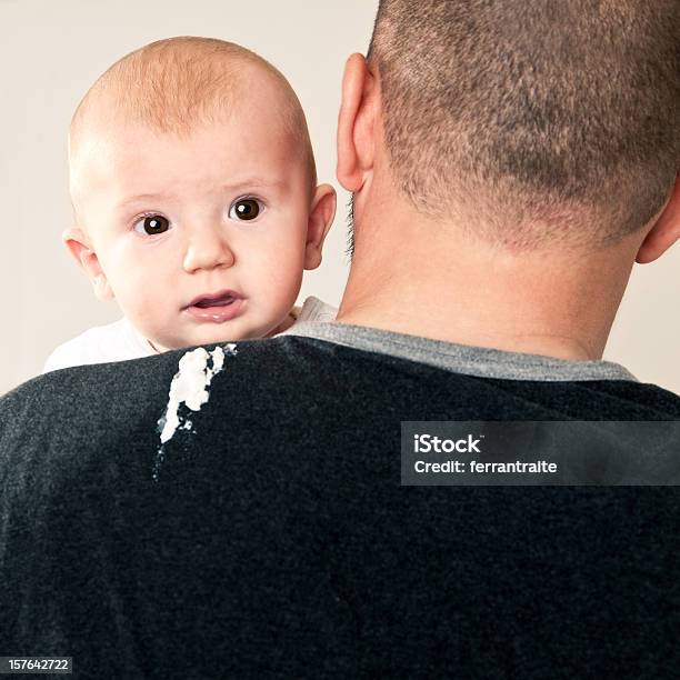 Baby Burp Stock Photo - Download Image Now - Baby - Human Age, Vomit, Father