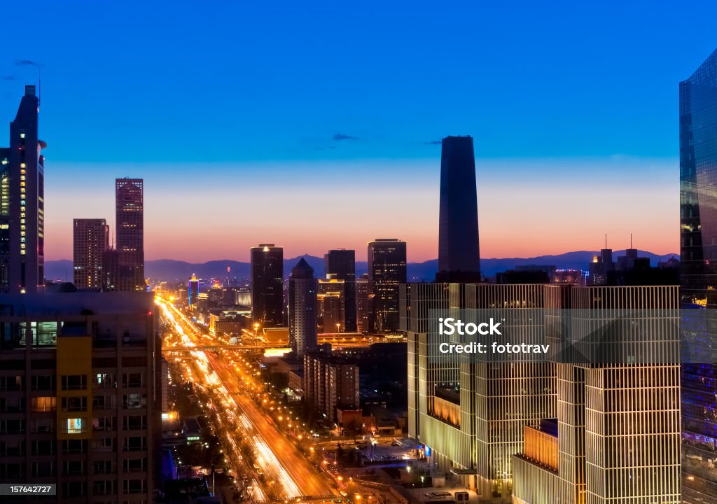 상단 보기 베이징 중심 상업지구의, Guomao, China - 로열티 프리 0명 스톡 사진