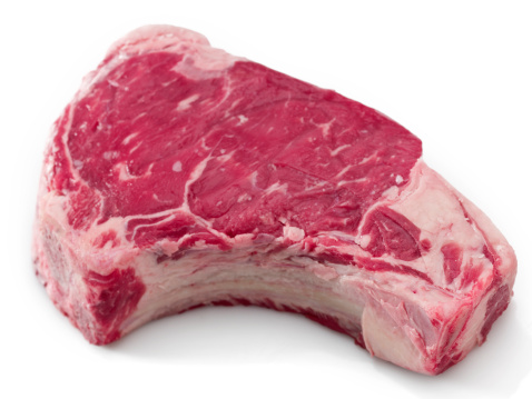 Big Juicy Beef Steak on White Background