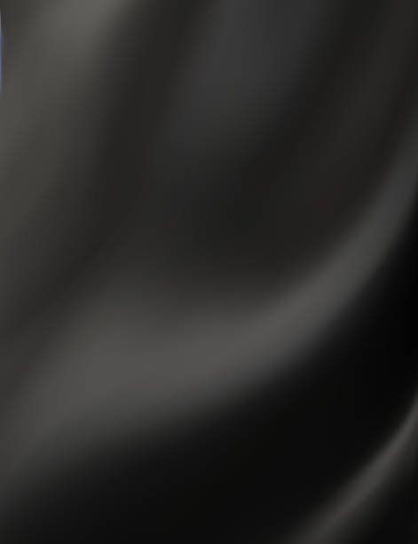 ilustrações, clipart, desenhos animados e ícones de o luxo do fundo de textura de tecido preto. closeup de tecido de seda ondulada. pano abstrato ou fundo de onda líquida.  creases de cetim, algodão. foto vertical. ilustração vetorial 3d. - velvet black backgrounds textile