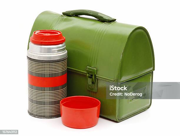 Workmans Vintage Lunchbox And Thermos Stock Photo - Download Image Now - Lunch  Box, Retro Style, Old-fashioned - iStock