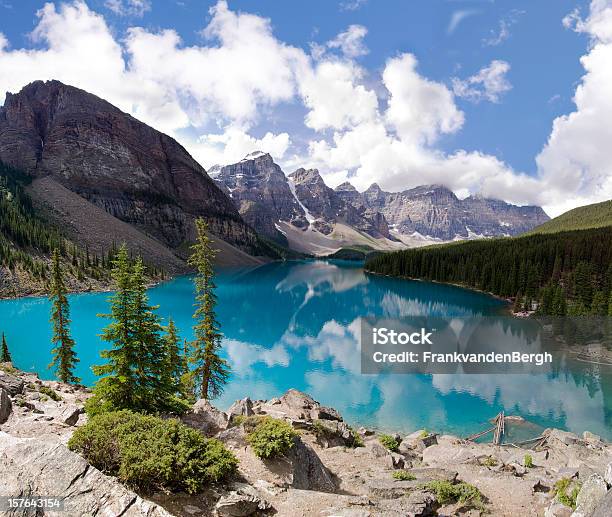 Photo libre de droit de Lac Moraine banque d'images et plus d'images libres de droit de Alberta - Alberta, Amérique du Nord, Arbre