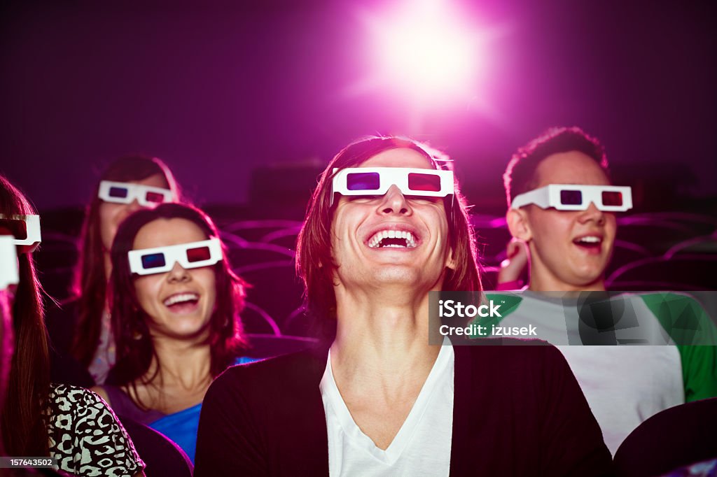 Young people in movie theater  Movie Stock Photo