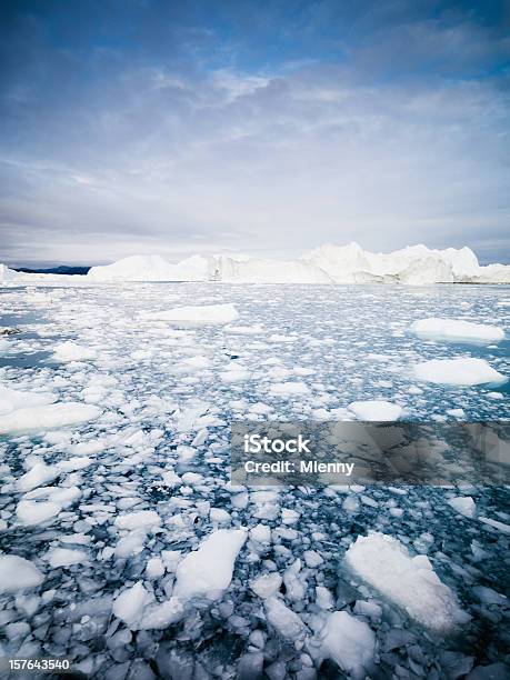 빙판 및 아이스버그 에서 아틱 해양수 그린란드에 겨울에 대한 스톡 사진 및 기타 이미지 - 겨울, 구름, 구름 풍경