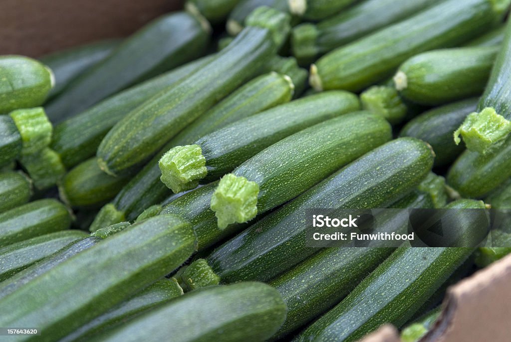 Organic Zucchini, Vegetables at Farmer's Market: Healthy Eating Food Background  Zucchini Stock Photo