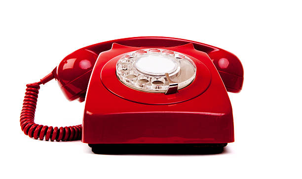 телефон для экстренной связи - obsolete landline phone old 1970s style стоковые фото и изображения