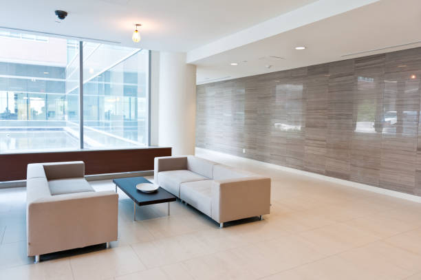 Lobby of modern building