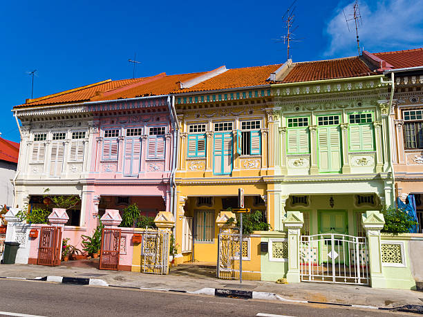 istock Colorful terrace buildings, Singapore 157643753