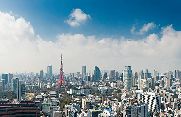 tokio wieża centrum charakterystyczny wieżowiec stolicy highrise panorama japonii - roppongi zdjęcia i obrazy z banku zdjęć