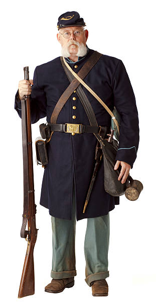 istock American Civil War Union Soldier, Isolated on White. 157644026