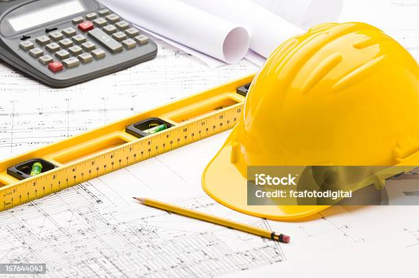 Konstruktion Werkzeuge Stockfoto und mehr Bilder von Baugewerbe - Baugewerbe, Ingenieurwesen, Architektur