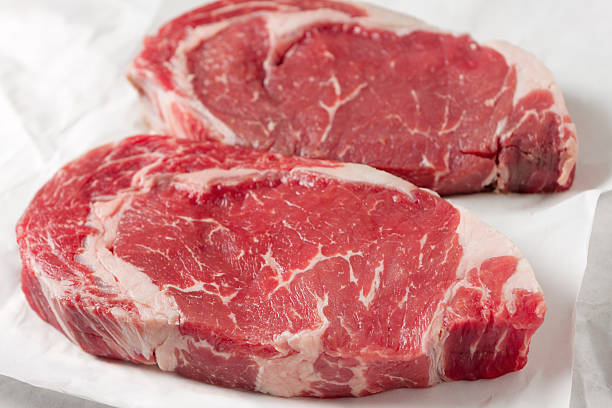 Rib Eye Steaks stock photo